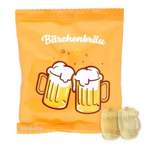 Fruchtgummi Bierkrüge 10er Pack (10 x 15g) – Ananas-Gummibärchen ohne Alkohol in Bierglas-Form – originelles Gastgeschenk & süße Partydeko für Geburtstag, Hochzeit, Oktoberfest, Kirmes & Männerabend