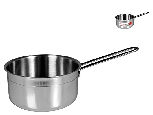 Home Ecopoint Kasserolle mit Griffen, Edelstahl, Silber, 16 cm