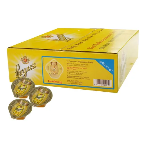 Langnese Honig Landhonig goldcremig, Minis, 1440g - Brotaufstriche, cremig streichzarter Landhonig in praktischen Portionsbechern, ideal für Catering und Genuss unterwegs.
