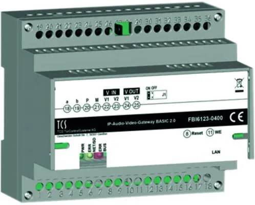 TCS FBI6123-0400 IP-Gateway BASIC 2.0 - Router für bis zu 5 Rufziele im IP-Netzwerk, bietet einfache Integration und zuverlässige Kommunikation.