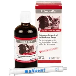 Pulmo Alfa für Hunde und Katzen - 100 ml Ergänzungsfuttermittel zur Unterstützung der Atemwege mit natürlichen Aromastoffen