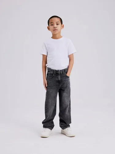 Name It Loose-fit-Jeans NKMRyan grau 164 - Kinderhosen aus 50% Baumwolle (bio), lässiger Loose-fit-Schnitt für optimalen Tragekomfort und Freiheit beim Spielen.