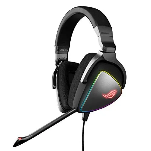 ASUS Gaming-Headset ROG Delta | Hi-Res Audio und RGB-Beleuchtung - Gaming-Headset mit 50mm Treibern für immersiven Sound, plattformübergreifender Kompatibilität und ergonomischen Ohrpolstern für höchsten Komfort.