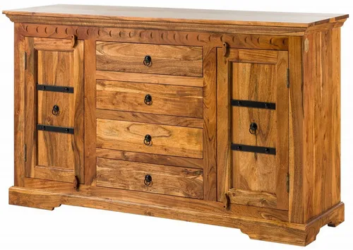 Kolonial-Stil Sideboard aus massivem Akazienholz von Massivholzmöbel24