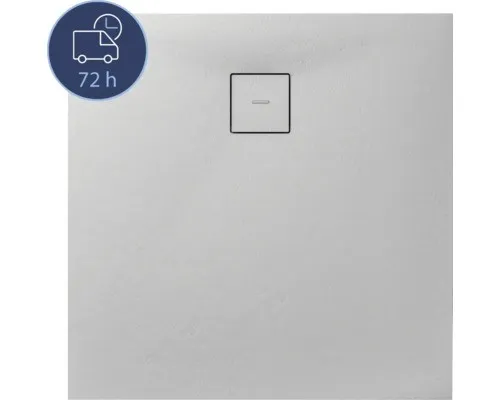 Breuer Duschwanne Modern Line Steingrau Quadrat 90x90 cm - Duschwanne in elegantem Steingrau, nur 3,5 cm hoch – ideal für barrierefreie Bäder und modernes Design.