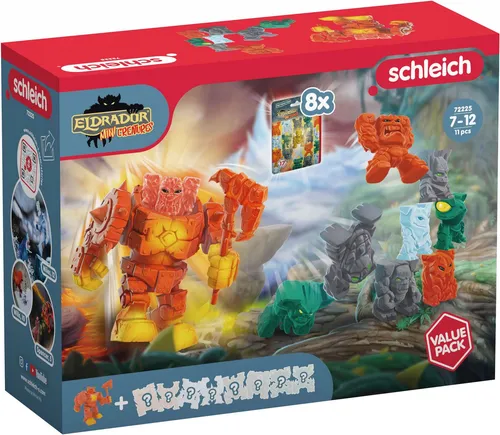 Lava-Roboter-Value-Pack-Figur von Schleich - Fantastische Kreaturen für Kinder: Eldrador Lava Robot mit 8 Eldrador Minis für grenzenlosen Spielspaß!