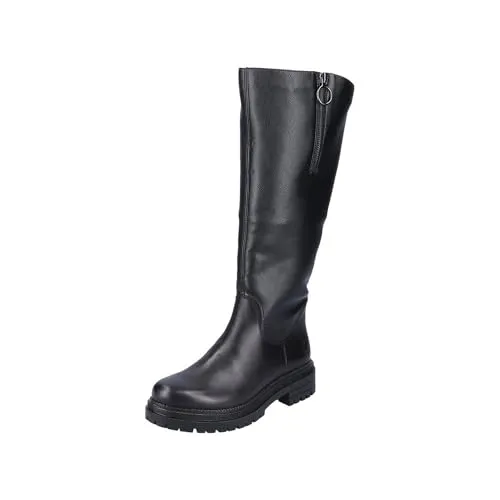 Rieker Damen Stiefel Y3154 aus Leder mit Vario Schaft in schwarz von Rieker
