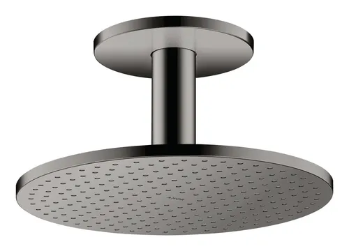 Axor Showersolutions Kopfbrause 300 1jet - Polished Black Chrome - Brausen, elegantes Design mit Deckenanschluss für ein luxuriöses Duscherlebnis.