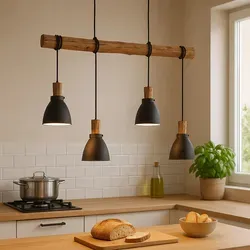 Lindby Esstisch Pendelleuchte Metall Holz