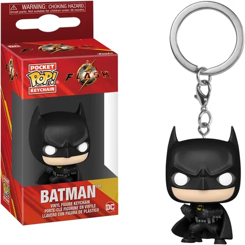 The Flash - Batman Schlüsselanhänger Funko Pocket POP! Keychain - Action- & Spielfiguren, stylischer Schlüsselanhänger aus Vinyl im coolen Funko Design, perfekt für Fans und Sammler.