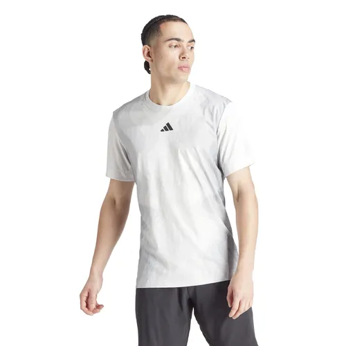 adidas Tennis-Tshirt Melbourne Airchill Pro Freelift Heat.Rdy 2024 grau/weiss Herren, Größe: XL