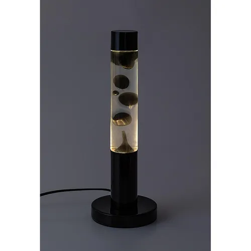 Rabalux LAVASTIC 76027 Lavalampe - Stimmungsvolle Lavalampe mit klarer Flüssigkeit und schwarzem Wachs. Elegantes Design aus Metall, ideal für eine gemütliche Atmosphäre im Wohnraum.