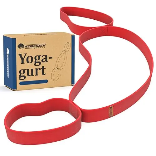 Weidebach® Yogagurt mit Schlaufen - Leistungsstark für effektive Dehnübungen - Yogagurte für vielseitige Anwendungen, ideal zur Verbesserung der Flexibilität und für schmerzfreies Dehnen. Perfekt für Yoga, Fitness und Therapie.