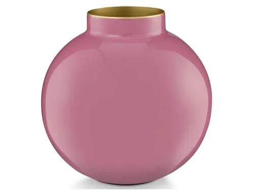 Pip Studio Vase Metall Pink 17cm in pink von Pip Studio