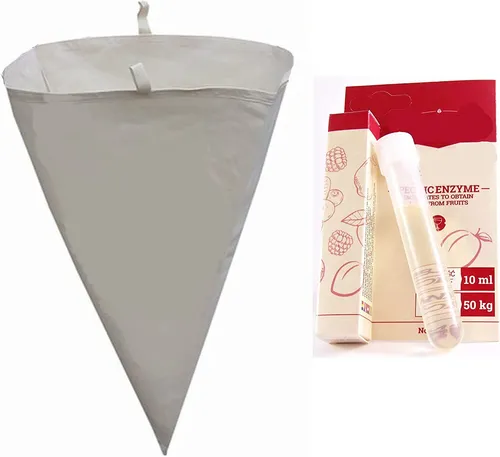 Filterbeutel 12 Liter + 10ml PEKTINASE Antigelierungsmittel Maisfilterbeutel