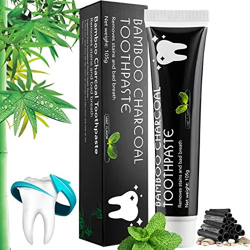 Aktivkohle Zahnpasta -Zahnaufhellung Bamboo Charcoal Zahnpasta -Natürliche -Schwarze Zahnpasta Weisse Zähne -Bambus Zahncreme -Zahnpasta Weiße Zähne Raucher -Black Toothpaste 105g