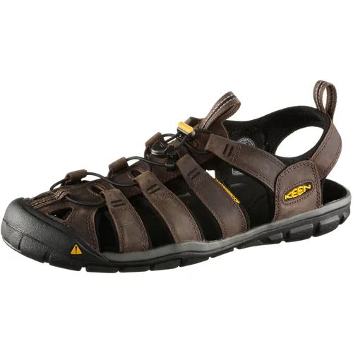 Keen Herren Clearwater Cnx Leather Sandalen - Komfortable Wandersandalen für Abenteuer - Wanderschuhe mit robustem Synthetik-Obermaterial und Gummi-Verschluss, ideal für Outdoor-Aktivitäten und Wassersport.