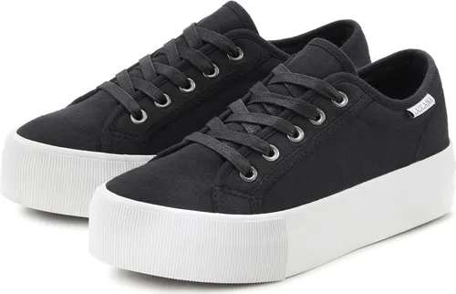 LASCANA Damen Sneaker mit Plateausohle - Vegane Sneaker aus Textil mit 3,5 cm Plateauhöhe. Ideal für lässige Outfits und optimalen Tragekomfort. Perfekt für Freizeitaktivitäten und den Sommer.