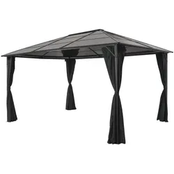 vidaXL Gartenpavillon mit Vorhang 4×3 m