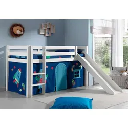 Vipack Spielbett Pino mit Rutsche und Vorhang Astro von Vipack