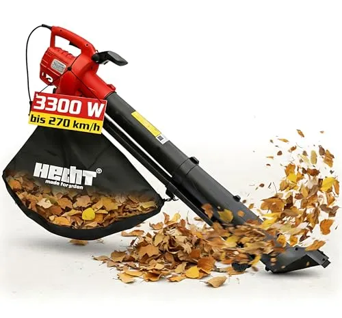 Hecht Laubsauger Elektro – 3300 Watt mit Häcksler 10:1