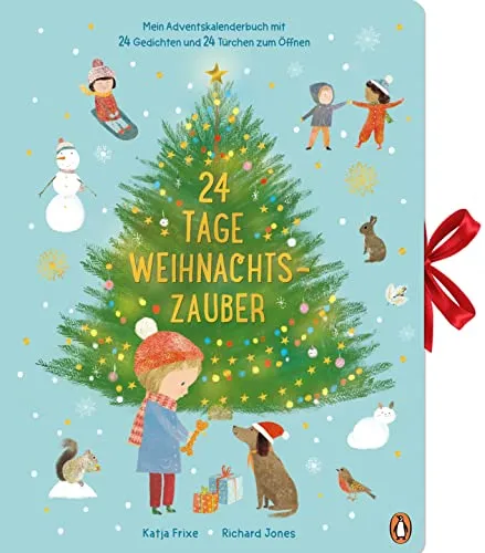 Tage Weihnachtszauber Adventskalenderbuch - Hörbuch über 24 Gedichte mit 24 Türchen zum Öffnen - ein interaktives Erlebnis für Kinder ab 3 Jahren, das Weihnachtsfreude verbreitet.
