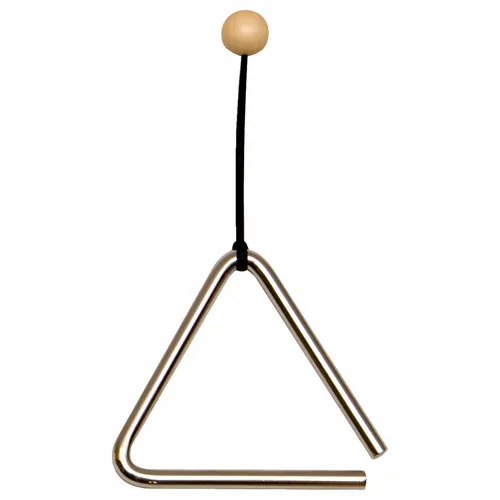 Triangel mit Klangstab / Schlägel, Instrument Musikinstrument Musik, 15 cm