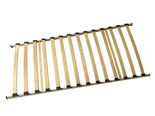 ACAZA Stabiler Lattenrost 90 x 200 cm, Holzlatten aus 100% Buche, Kopfteil Nicht verstellbar, für jedes Bett und Jede Matratze kompatibel, 14 Federleisten