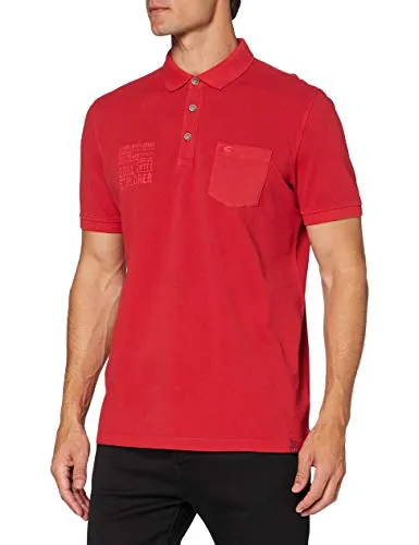 camel active, , Kurzarm Polohemd Poloshirt Pique Red XL