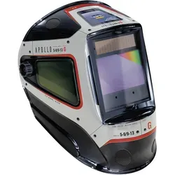 GYS APOLLO + LCD Schweißmaske - TRUE COLOR Technologie - Schweißhelme mit optoelektronischer Sturmhaube, schützt Gesicht und Augen vor UV- und Infrarotstrahlung, verstellbarer Farbton von 5 bis 13 und 100 x 67 mm Sichtfeld für optimalen Panoramablick.