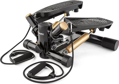 Gymtek® Stepper mit LCD-Bildschirm und Expanderbändern – Kompakt und vielseitig