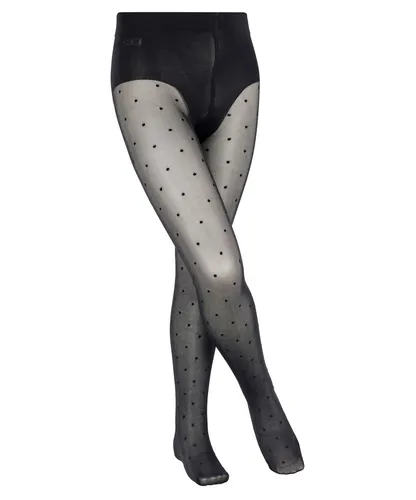 Falke Strumpfhose Romantic Dot (transparent und matte Feinstrumpfhose) schwarz Kinder