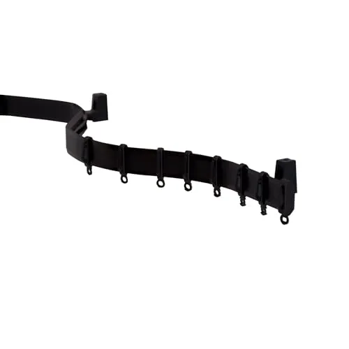 GARDINIA Vorhangschienen-Set Flexline, Vorhangschiene, 350 cm, Kunststoff, Schwarz