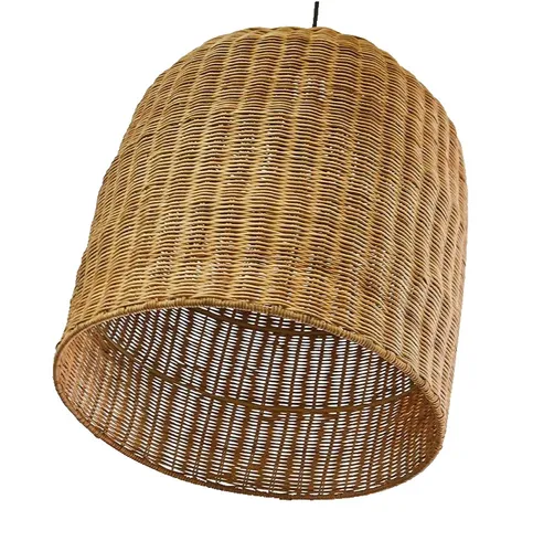 Großer Rattan Lampenschirm Rattan-Lampenschirm für E27 Fassung/40 cm