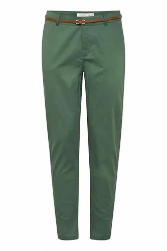 b.young BYDays Damen Hose Chino Stoffhose mit Stretch Eingrifftaschen Gesäßtaschen Gürtelschlaufen Baumwollmischung Slim fit, Größe:40, Farbe:Cilantro (195621)