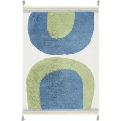 Lytte Kinderteppich Ruby Blau/Grün 90x130 cm - Idealer Teppich für das Kinderzimmer - Der kinderfreundliche Teppich von benuta bringt Farbe in jedes Kinderzimmer und sorgt für Gemütlichkeit. Er ist robust und pflegeleicht, perfekt für den täglichen Einsatz und ein stilvolles Ambiente.