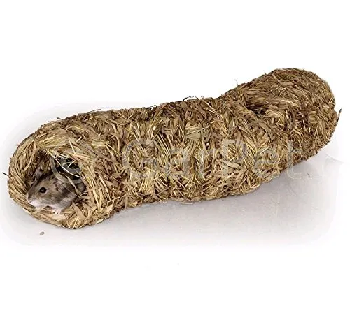 Natur Gras Heu Stroh Nager Meerschweinchen Kaninchen Hamster Tunnel Haus Nest Höhle Maus (06144)