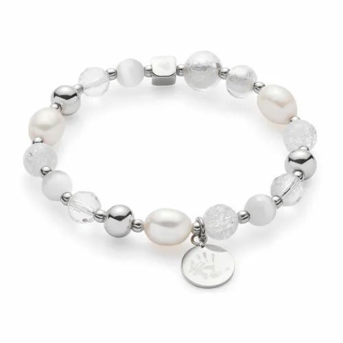 JEWELS BY LEONARDO Damen-Armband Hope VII Darlin's - Elegantes Damenarmband aus Edelstahl mit einer einzigartigen Kombination aus Glas- und Kristallperlen, ideal als individuelles Geschenk und Teil der Charity Kollektion MAURITIA MACK.