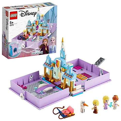 LEGO 43175 Disney Princess Annas und Elsas Märchenbuch - Puppen & Zubehör, fördert kreatives Rollenspiel und die Fantasie mit beliebten Disney Charakteren in einem abenteuerlichen Märchenbuch.