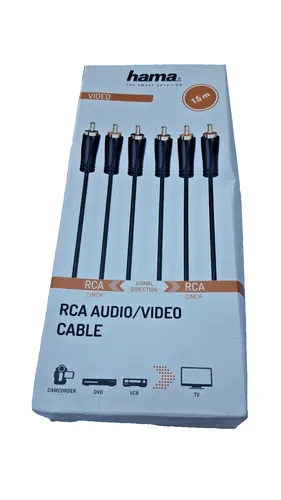 Hama Audio- / Video-Kabel, 3 Cinch-Stecker - 3 Cinch-Stecker, verg., 1,5m 205150