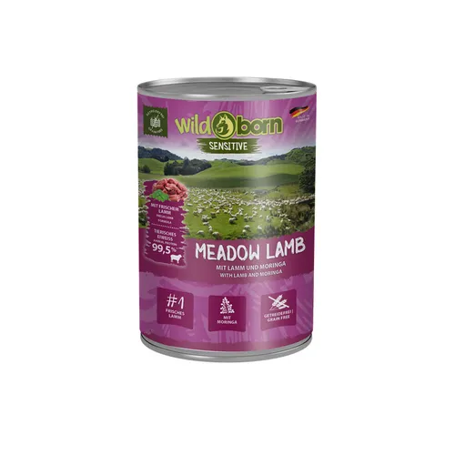 Wildborn Meadow Lamb mit Lammfleisch 6x400g (2,4kg) Nassfutter für Hunde