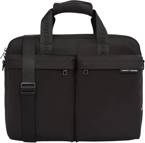 Tommy Hilfiger Herren Laptoptasche Element Repreve in schwarz von Tommy Hilfiger