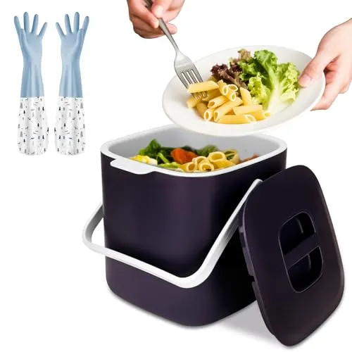 BBWELL Biomülleimer für die Küche – Geruchsdichter Komposteimer mit herausnehmbarem Inneneinsatz