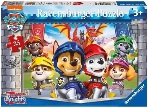Puzzle 35 elementów. Psi Patrol Rycerze Ravensburger 4005556056170