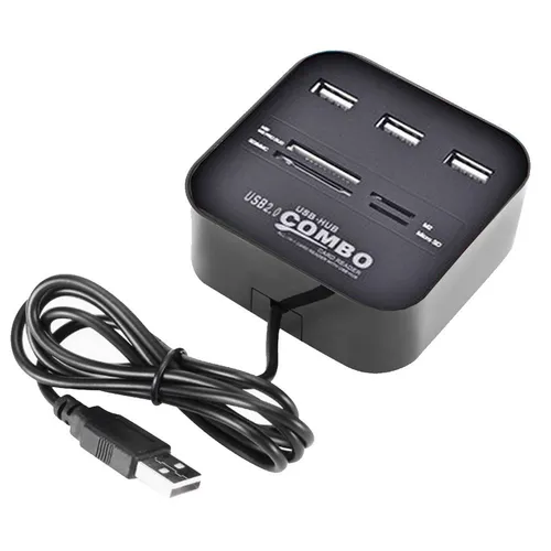 H31C USB Hub Mit Kartenleser Für Micro SD/TF – Kompakter Multiport Datenzugriff