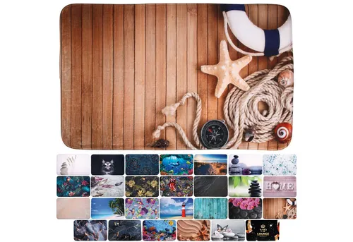Sanilo Badematte Maritime, 70 x 110 cm in braun von Sanilo