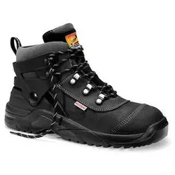 Elten Sicherheitsschnürstiefel Dino Black S3 Gr. 43 - Robuste Sicherheitsschnürstiefel aus hochwertigem Rindleder und hydrophobiertem Nubukleder. Ideal für den täglichen Einsatz mit atmungsaktivem Futter und gepolsterter Lasche für hohen Tragekomfort.