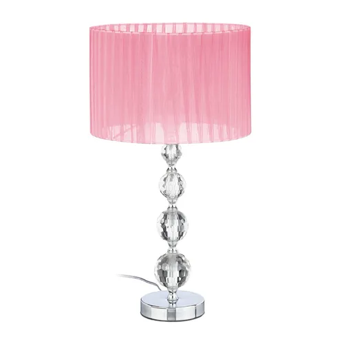 Tischlampe Kristallleuchte Rosa 1,8 kg in pink von Relaxdays