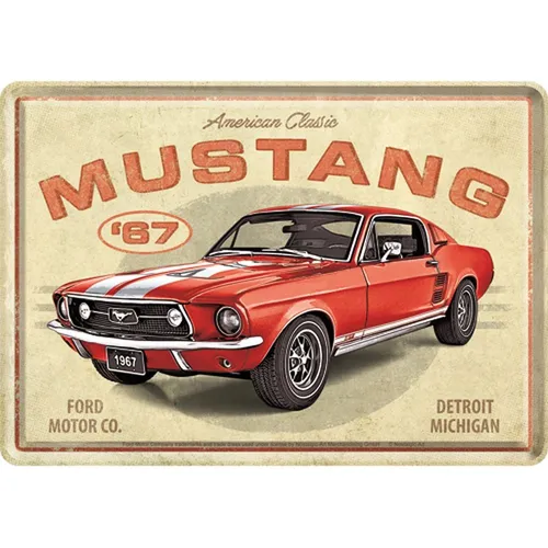 Nostalgic-Art - Garage Blechschild Metallschild Postkarte 10x14cm - Ford Mustang