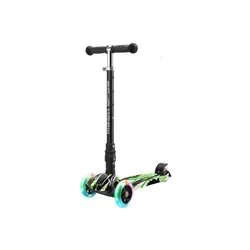 BOLDCUBE Tretroller Big 3 Wheel Scooter - Swift Green - Faltbarer Dreirad-Scooter für Kinder ab 5 Jahren mit stabiler Bauweise, ideal für Schule und Freizeit. Leicht zu transportieren und sicher dank Blinkern und robustem Design.